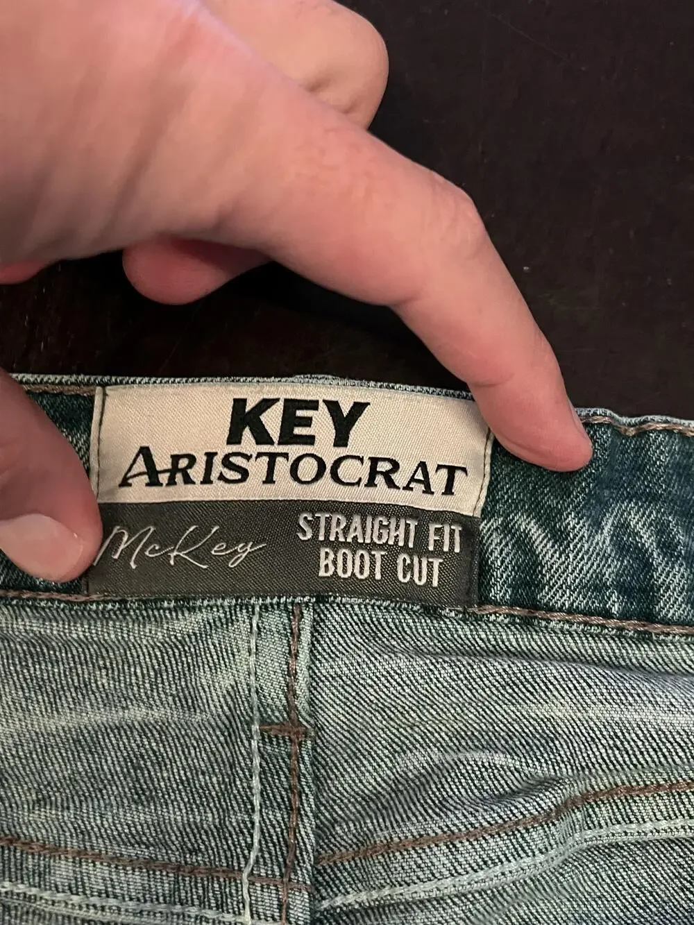 Key Aristocrat Jeans Mens 34x32 Blue Bootcut Stretch Denim Medium Wash